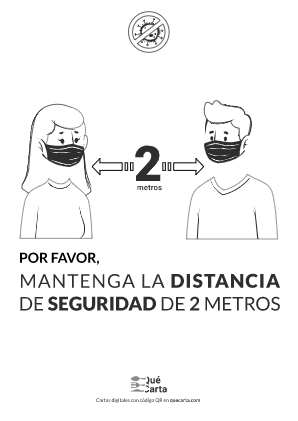 QuéCarta cartel normativo sobre la distancia de seguridad