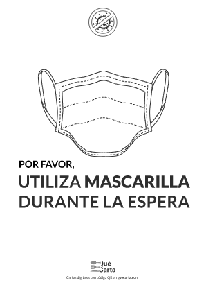 QuéCarta cartel normativo sobre uso de mascarilla