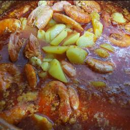 PATATAS CON LANGOSTINOS