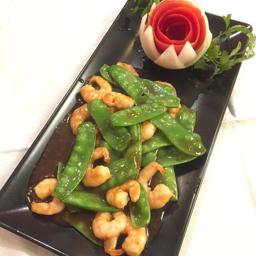 389. Gambas con tirabeques 