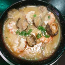 Setas con Gambón marinero