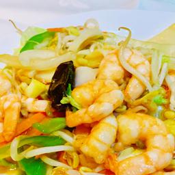 46. Gambas con verduras