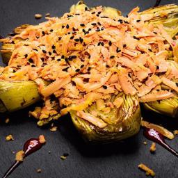 Alcachofa confitada con foie