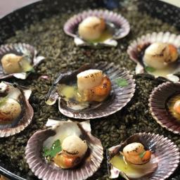 Arroz con zamburiñas