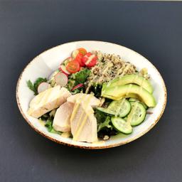 Quinoa ecológica y pollo de corral