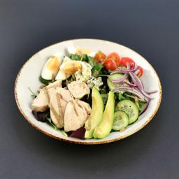 Pollo de corral asado y queso azul