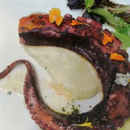 PATA DE PULPO SOBRE PURÉ DE PATATA Y TRUFA