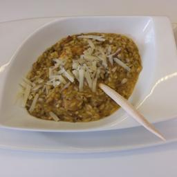 RISOTTO DE SETAS Y GAMBAS