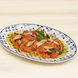 Esgarraet a la brasa con Capellanet desmigado