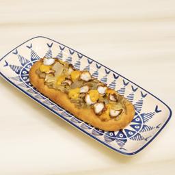 Pulpo seco y berenjena asada