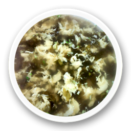 4. Sopa de huevo con algas