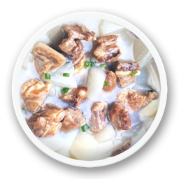 8. Sopa de costillas con rábano blanco