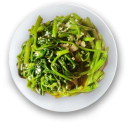 214. Espinacas china con ajo molido