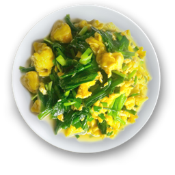 205. Puerro frito con huevo