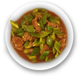 231. Ternera salteada con pimiento verde