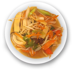 204. Verduras salteadas con bambú y setas