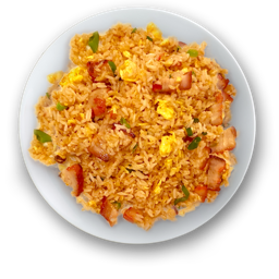 84. Arroz frito con *Char siu