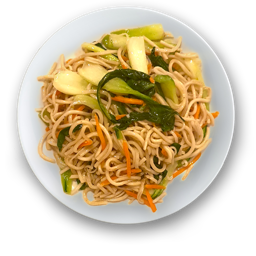 124. Tallarines fritos con *pak choi