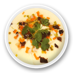 10. Huevo al vapor con mariscos