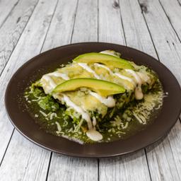 ENCHILADAS VERDES O ROJAS (3 UNIDADES) (sin gluten)