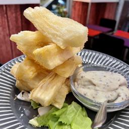Yuca Frita c/ salsa Mostaza y Miel