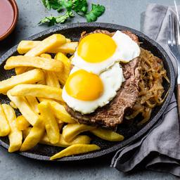 Lomo/huevo/patatas