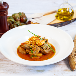 Alcachofas con langostinos