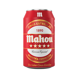 Cerveza lata Mahou 5 Estrellas 1/3