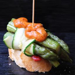 Espárragos con calabacín