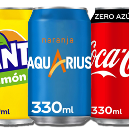 Refrescos (7 up, Coca-Cola, Fanta, Tónica, Bitter kas) Lata 0,33L