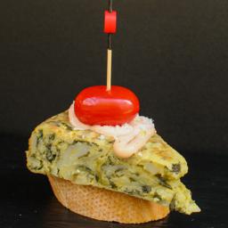 Tortilla de espinacas con patatas