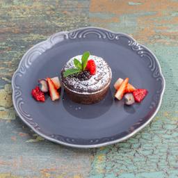 Coulant de chocolate con frutos rojos