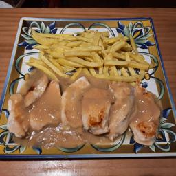 Rodajas de Pechuga al Whisky.