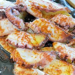 Pulpo laminadao al mas puro estilo Gallego