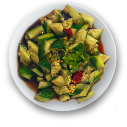 36. Pepino con salsa especial