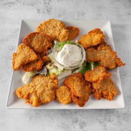 Setas empanadas con Alioli