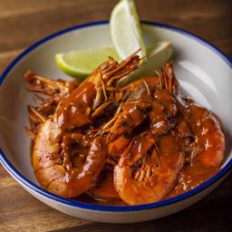Gambas al guajillo