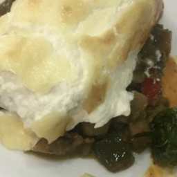 Bacalao gratinado con muselina de manzana