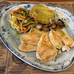 Filetes de solomillo de pavo o pollo a la parrilla. 