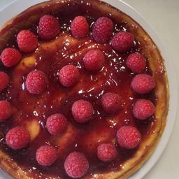 • Tarta de Queso con Frambuesas Casera