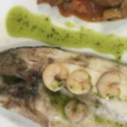Lubina con gamba