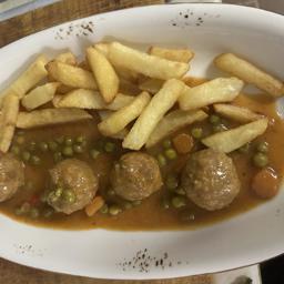 Albóndigas de atún y langostinos 