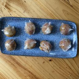 Croqueta de jamón ibérico con velo de guancciale