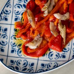 Esgarraet a la brasa con Capellanet desmigado