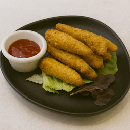 Fingers de pollo rebozadas panko con salsa rosa