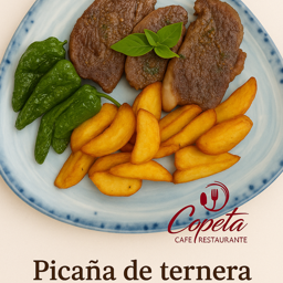 Picaña a la parrilla con ensalada y chimichurri 