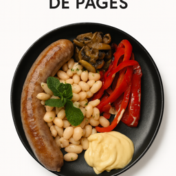 Butifarra de Pagés con all i oli. (Plato típico Cataluña).