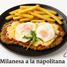 Milanesa de ternera a la napolitana 