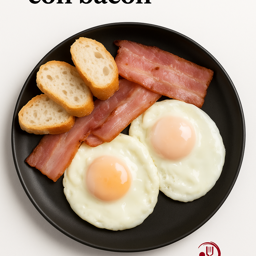 Huevos fritos con bacon