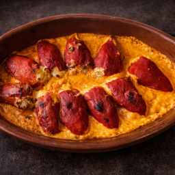 Pimientos del piquillo rellenos de bacalao